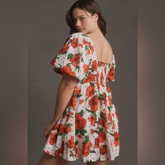 Anthropologie Maeve Floral Square Neck Smocked Babydoll Dress NWT - Picture 6 of 15